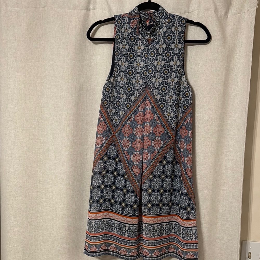 Speechless Gray and Pink A-line Midi Dress